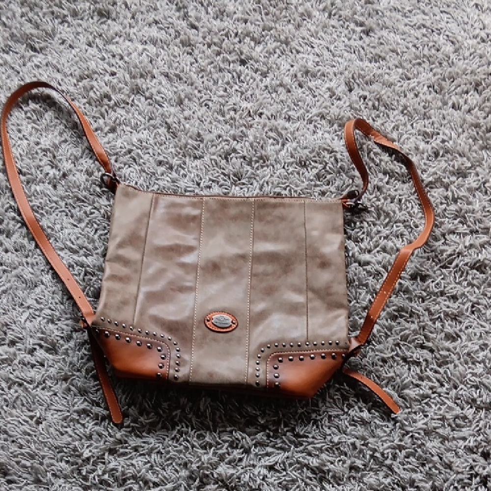 Hemazhuofan Elegant Brown and Tan  Bag Back Pack Straps